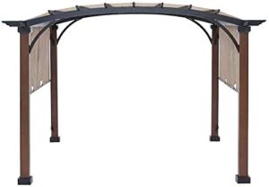 ontheway replacement sling canopy for for a+r freestanding pergola sold at lowe’s,10x10ft #l-pg152pst-b (size: 200″ (l) x 103″ (w))