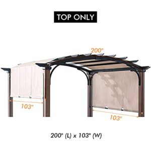 Ontheway Replacement Sling Canopy for for A+R Freestanding Pergola Sold at Lowe's,10x10ft #L-PG152PST-B (Size: 200" (L) x 103" (W))