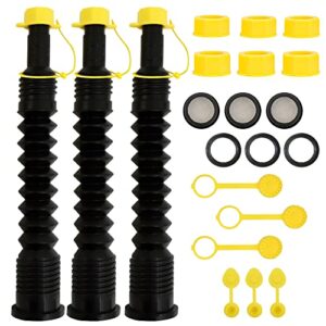 3-kit universal gas can spout replacement no spill, gas can nozzle spout, gas can caps, replacement gas can spout, gas spout replacement, fuel can spout, gas can nozzle replacement, gas tank nozzle