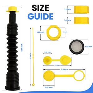 3-kit Universal Gas Can Spout Replacement No Spill, Gas Can Nozzle Spout, Gas Can Caps, Replacement Gas Can Spout, Gas Spout Replacement, Fuel Can Spout, Gas Can Nozzle Replacement, Gas Tank Nozzle