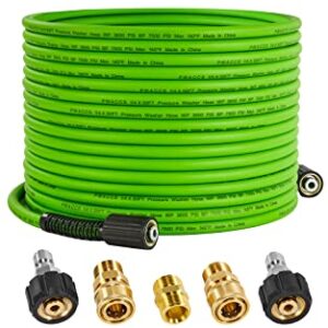 PWACCS Pressure Washer Hose for Power Washer – 3600 PSI Kink Resistant Pressure Washing Extension Hose 50 FT x 1/4" – Universal Electric Power Wash Hose for Replacement – Compatible with M22 Fittings