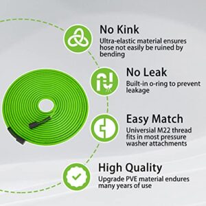 PWACCS Pressure Washer Hose for Power Washer – 3600 PSI Kink Resistant Pressure Washing Extension Hose 50 FT x 1/4" – Universal Electric Power Wash Hose for Replacement – Compatible with M22 Fittings