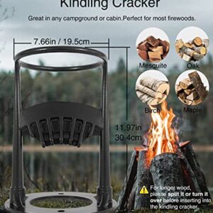 2023 Upgrade Heavy Duty 12lb Kindling Cracker, Firewood Splitter Wedge, Cast Iron Splitting Wedge, No Sharp Edge Wood Splitter, Manual Log Splitter, Maul Kindling Splitter Cracker, 7.7'' x 12''