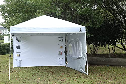 MordenApe Sunshade Sidewall with Storage Net Bag for 10x10 Pop Up Canopy, Instant Canopy SunWall (Fit 10x10 Canopy, Black)