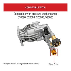 Simpson Cleaning 7110264 Water Oulet Fitting for OEM Technologies 520004 and 520006 Axial Cam Pressure Washer Pumps, Gold