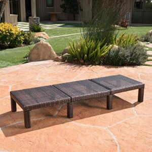 Christopher Knight Home Jamaica Outdoor Wicker Chaise Lounge without Cushion, Multibrown