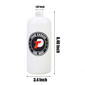 Tool Daily Foam Cannon Bottle with Straw, Replacement Foam Spray Bottle for Car Wash, 1 Liter