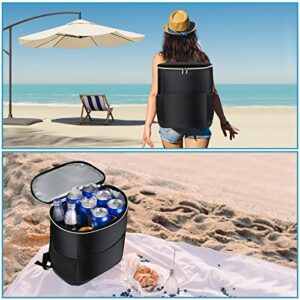 Wolka Insulated Cooler Backpack Outdoor - Leak Proof Backpack Cooler 30 Cans, Waterproof Lightweight Cooler Bag for 12h Hot/Cold Retention - Portable Soft Cooler for Travel, Camping, Beach -Black