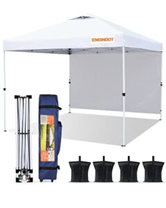 pop up canopy tent 10’ x 10’, engindot easy set-up outdoor canopy, instant canopy with sidewall, water resistance camping canopy for party/exhibition/picnic