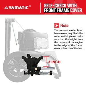 YAMATIC 7/8" Shaft Vertical Pressure Washer Pump, 2600-3100 PSI @2.5 GPM Replacement Pump for Power Washer Front Inlet/Outlet, Replacement with Troybilt, Briggs&Stratton, AR, Honda