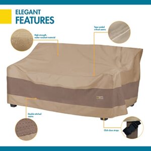 Duck Covers LSO793735 Elegant Waterproof Patio Sofa Cover, 77"W x 35"D x 35"H, Swiss Coffee