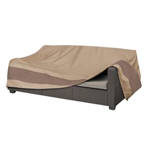 Duck Covers LSO793735 Elegant Waterproof Patio Sofa Cover, 77"W x 35"D x 35"H, Swiss Coffee