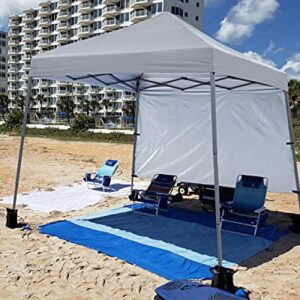 ABCCANOPY Stable Pop Up Beach Tent with Backpack Bag, 8 x 8 ft Base / 6 x 6 ft Top, Gray