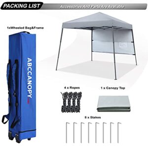 ABCCANOPY Stable Pop Up Beach Tent with Backpack Bag, 8 x 8 ft Base / 6 x 6 ft Top, Gray