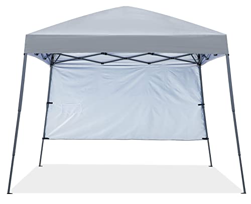 ABCCANOPY Stable Pop Up Beach Tent with Backpack Bag, 8 x 8 ft Base / 6 x 6 ft Top, Gray