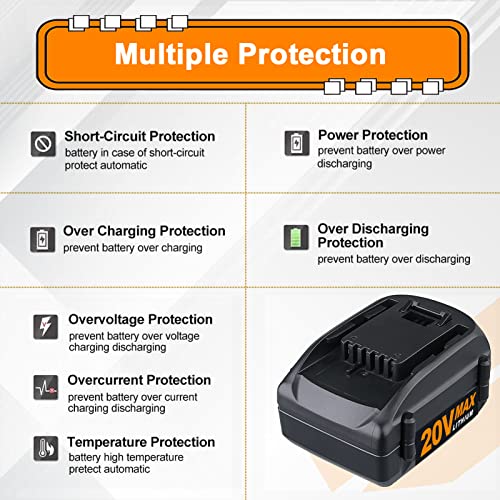 VINIDA 20V 4.0Ah WA3520 Lithium-ion Battery Replacement for Worx Cordless Power Tools Series WG151s, WG155s, WG251s, WG255s, WG540s, WG545s, WG890, WG891