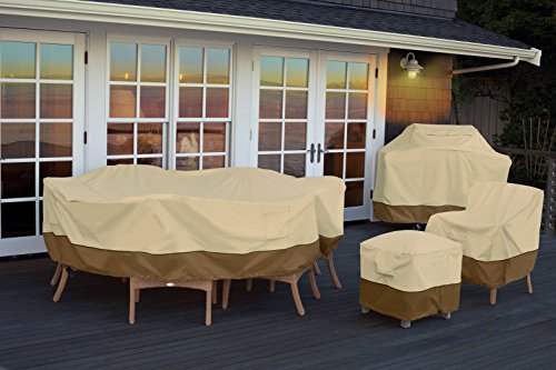 Classic Accessories Veranda Water-Resistant 72 Inch Rectangular/Oval Patio Table Cover, Outdoor Table Cover