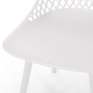 Christopher Knight Home Delora Outdoor Dining Chair (Set of 2), White