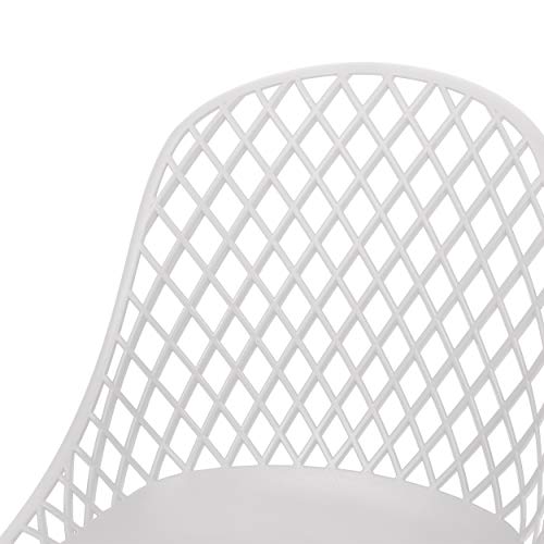 Christopher Knight Home Delora Outdoor Dining Chair (Set of 2), White