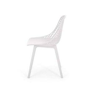 Christopher Knight Home Delora Outdoor Dining Chair (Set of 2), White