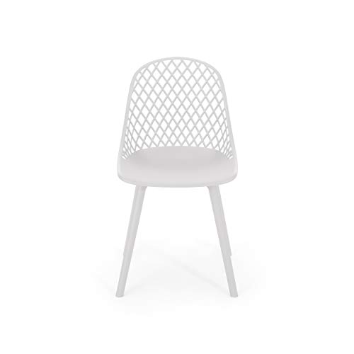 Christopher Knight Home Delora Outdoor Dining Chair (Set of 2), White