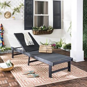 safavieh pat6708k outdoor collection manteca grey lounge chair, 0, dark slate gray/black