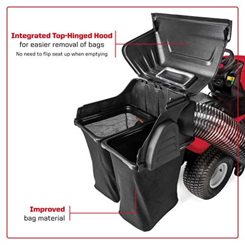 MTD (19A30031OEM) Double Bagger for Riding Lawn Mowers-42-Inch and 46-Inch (2010 and After) Fits Various Troy-Bilt, Cub Cadet, CRAFTSMAN, and Other Top Models, Gray