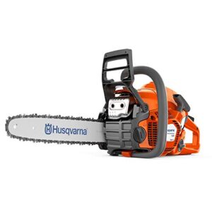 husqvarna 135 mark ii gas chainsaw, 38-cc 2.1-hp, 2-cycle x-torq engine, 16 inch chainsaw with automatic oiler, for wood cutting and tree pruning