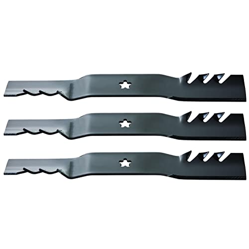 Oregon Mower Blades, 3 Pack, Gator G3 Mulching Lawnmower Replacement Blades, 18-4/9" Length, 54" Deck (95-605-3),Black