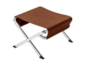snow peak fireside ottoman – fire-resistant fabric and collapsible – brown, l 19.5″ 20″ h 12.5″