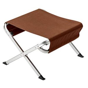 Snow Peak Fireside Ottoman - Fire-Resistant Fabric and Collapsible - Brown, L 19.5" 20" H 12.5"