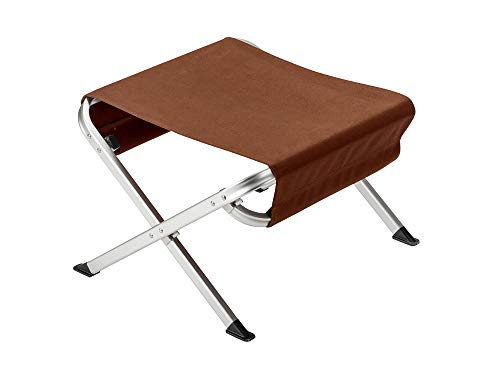 Snow Peak Fireside Ottoman - Fire-Resistant Fabric and Collapsible - Brown, L 19.5" 20" H 12.5"