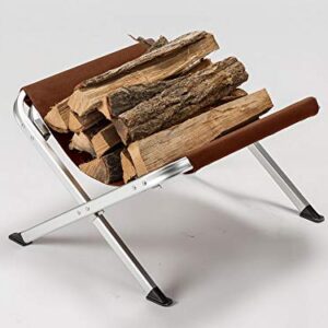 Snow Peak Fireside Ottoman - Fire-Resistant Fabric and Collapsible - Brown, L 19.5" 20" H 12.5"