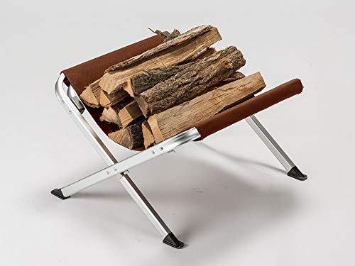 Snow Peak Fireside Ottoman - Fire-Resistant Fabric and Collapsible - Brown, L 19.5" 20" H 12.5"