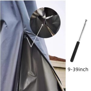 CoverFml Patio Umbrella Cover-420D Waterproof Rectangular Umbrella Cover-Fits Outdoor Market Parasol,Double Sided Umbrella