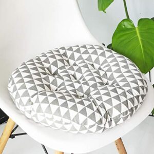 vctops bohemian soft round chair pad garden patio home kitchen office seat cushion greywhite diameter 18″
