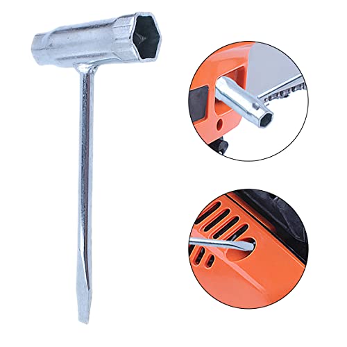 Adefol 13 x 19 mm Chainsaw Wrench Scrench with 6 Bar Nuts for Stihl 017 018 019 020 021 023 024 025 026 028 034 Chainsaw Replacement Parts Repair Tools