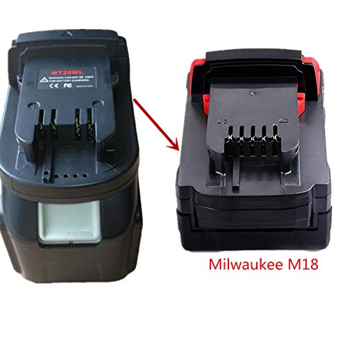 MT20ML Adapter for Makita 18V Li-ion Battery BL1830 BL1860 BL1815 Convert to for Milwaukee M18 Lithium Battery