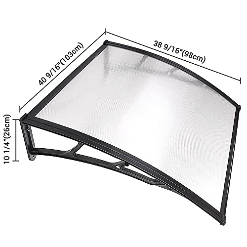 Instahibit 2 Whole 40"x40" Window Awning Door Cover UV Rain Snow Protection Outdoor Patio Canopy One-Piece Hollow Sheets