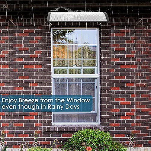 Instahibit 2 Whole 40"x40" Window Awning Door Cover UV Rain Snow Protection Outdoor Patio Canopy One-Piece Hollow Sheets