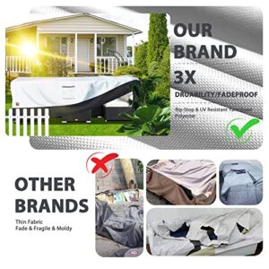 Outdoor Patio Furniture Set Covers Waterproof,Heavy Duty Wicker Rattan Sectional Sofa Set Cover,All Weather Patio Seating Dining Sets Cover,Fadeless and Durable Polyester Cloth,125Lx70Wx30H Inch