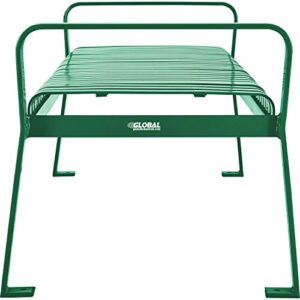 Global Industrial 96" L Outdoor Steel Slat Park Bench Without Back, Green