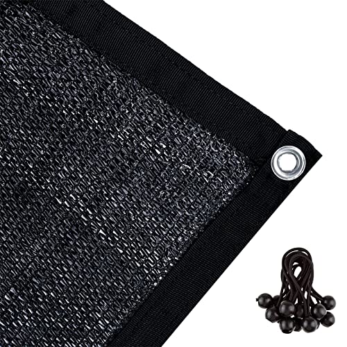 Agfabric 70% 6X 12ft Sunblock Shade Cloth with Grommets for Garden Patio, Black