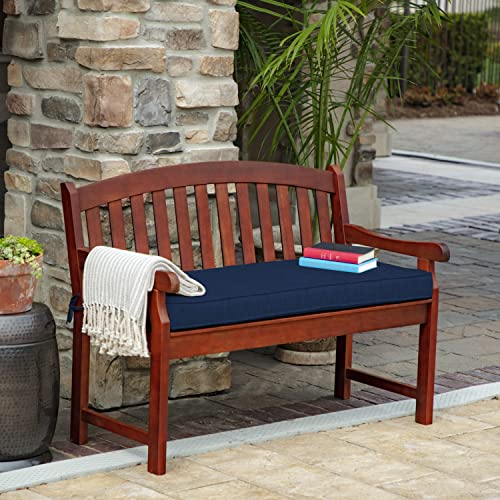 Arden Selections ProFoam Essentials Outdoor Bench Cushion 18 x 46, Sapphire Blue Leala