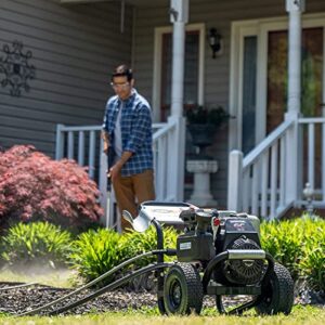 SIMPSON Cleaning MSH3125 MegaShot 3200 PSI Gas Pressure Washer, 2.5 GPM, Honda GC190 Engine, Includes Spray Gun and Extension Wand, 5 QC Nozzle Tips, 1/4-in. x 25-ft. MorFlex Hose, (49-State), Black