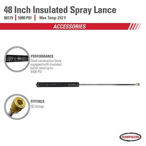 Simpson Cleaning 80179 Universal 48-Inch Insulated Pressure Washer Wand for Hot and Cold Water use up to 5000 PSI