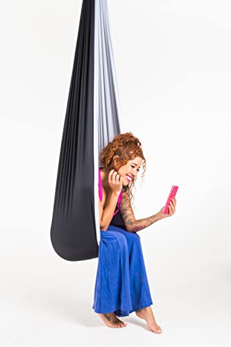 R&B Premium Sensory Swing for Adults & Kids w/ Special Needs - ADHD Autism Aspergers Integration & Processing Disorder - Calming Effect Therapy Hammock Chair - Indoor & Outdoor - Hardware Included