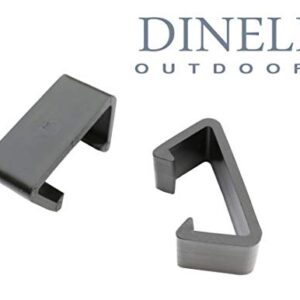 DINELI Patio Furniture Sets Modular Sectional Sofa Outdoor Wicker Patio Furniture Sets (Black-Sofa Clips)