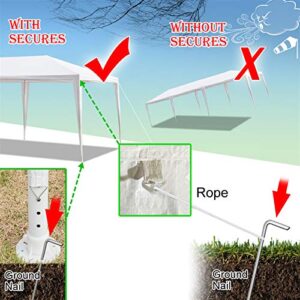 10x30 Ft Wedding Event Party Outdoor Canopy Tent w/ 7 Removable Sidewalls, for Gazebo Patio Backyard Porch Garden Beach, White