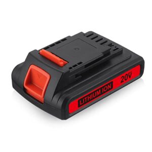 orhfs lbxr20 20v 3.0ah replacement for black and decker 20v lithium battery max lb20 lbx20 lbxr20-ope lbxr2020-ope lb2x4020-ope lbxr20b-2 lst220 lst300 cordless power tool 1 pack